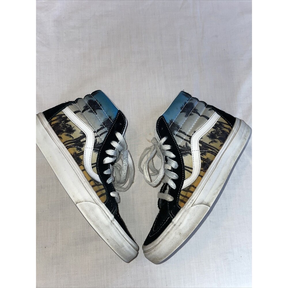 Vans Off The Wall Skateboard Sneakers Women’s Size 7.5 Medium Black Floral Hitop